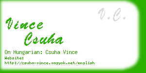 vince csuha business card